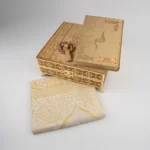 Çeyiz & Bohça Hediye Seti, Kuran + Seccade + Tesbih (Kare Raşel Kutu, Orta Boy, Gold)