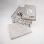 Kuranı Kerim + Seccade + Tesbih (Kare Raşel Kutu, Orta Boy, Gri)