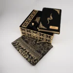 Kadınlara Özel Hediyelik Set Kuran + Seccade + Tesbih (Kare Raşel Kutu, Orta Boy, Siyah)