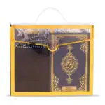 Çantalı Kuran Hediye Seti + Seccade + Eşarp + Tesbih (Çanta Boy, Lacivert)