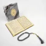 Yasin + Tesbih Hediye Seti (Çanta Boy, Şemse Lafzatullah, Gri) - Görsel 2