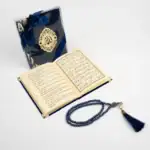 Yasin + Tesbih Hediye Seti (Çanta Boy, Şemse Lafzatullah, Lacivert) - Görsel 2