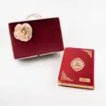 İnci Çantalı Çeyizlik Kuranı Kerim (Orta Boy, Bordo)