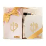 İkili Yasin + Seccade + Tesbih + Zikirmatik + Esans Hediye Seti (Pembe-Krem, Çanta Boy, 99lu+33lü)