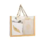 Kuran + Seccade + Eşarp + Tesbih + Zikirmatik + Ayraç Hediye Seti (Çanta Boy, Gri)