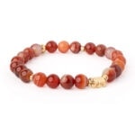 Karnelyan Taşı Bileklik & Akik Taşı - Orijinal Doğal Taş (8 mm)