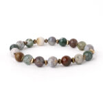 Yosunlu Akik Taşı Bileklik - Orijinal Doğal Taş (8 mm)