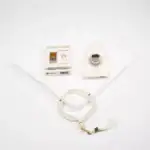 Eşarp + Takke + Esans + Tesbih + Zikirmatik Hediye Seti (Asetat Kutulu, Beyaz) - Görsel 2