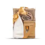 Eşarp + Takke + Esans + Tesbih + Zikirmatik Hediye Seti (Asetat Kutulu, Gold)