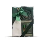 Eşarp + Takke + Esans + Tesbih + Zikirmatik Hediye Seti (Asetat Kutulu, Yeşil)