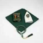 Eşarp + Takke + Esans + Tesbih + Zikirmatik Hediye Seti (Asetat Kutulu, Yeşil) - Görsel 2