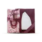 Seccade + Eşarp + Takke + Tesbih Hediye Seti (Asetat Kutulu, Bordo)