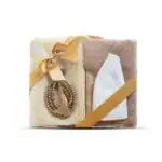 Seccade + Eşarp + Takke + Tesbih Hediye Seti (Asetat Kutulu, Gold)