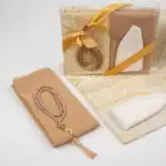 Seccade + Eşarp + Takke + Tesbih Hediye Seti (Asetat Kutulu, Gold) - Görsel 2