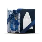 Seccade + Eşarp + Takke + Tesbih Hediye Seti (Asetat Kutulu, Lacivert)