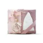 Seccade + Eşarp + Takke + Tesbih Hediye Seti (Asetat Kutulu, Pembe)