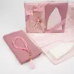 Seccade + Eşarp + Takke + Tesbih Hediye Seti (Asetat Kutulu, Pembe) - Görsel 2