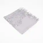 Dantelli Püsküllü Şal (Mevlid Örtüsü, 166x61 cm. Gri)