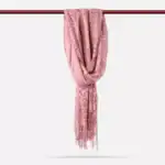Dantelli Püsküllü Şal (Mevlid Örtüsü, 166x61 cm. Pembe) - Görsel 2
