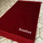 Düz Kadife Seccade Bordo