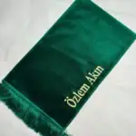 Düz Kadife Seccade Yeşil - Görsel 2