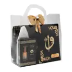 6’lı Yasinli Hediyelik Set (Eşarp + Takke + Seccade + Tesbih + Esans + Raşel Yasin) – Çanta Boy Siyah