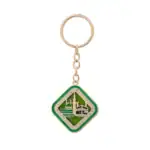 Anahtarlık – Kabe & Medine Motif Dörtgen Model (Yeşil)