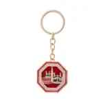 Anahtarlık – Kabe & Medine Motif Sekizgen Model (Bordo)
