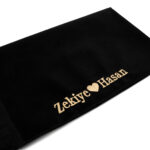 Çiftlere Özel Hediyelik İsimli Seccade (Düz Kadife Siyah)