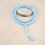 gül kokulu 99lu tesbih mavi hediyelik