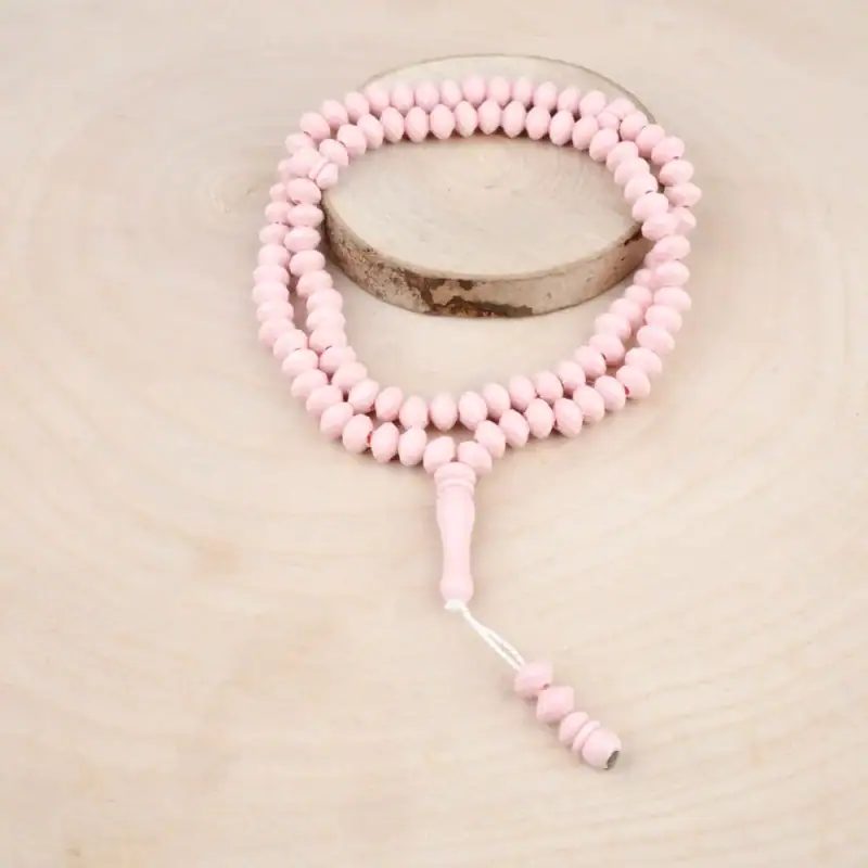 gül kokulu 99lu tesbih pembe hediyelik
