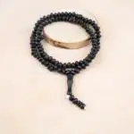 gül kokulu 99lu tesbih siyah hediyelik