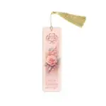 ikra yazılı çiçek temalı kitap ayracı