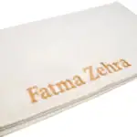 Kadınlara Özel İsimli Düz Kadife Seccade (Krem)