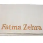 Kadınlara Özel İsimli Düz Kadife Seccade (Krem) - Görsel 3