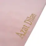 Kadınlara Özel İsimli Düz Kadife Seccade (Pembe) - Görsel 2