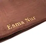 Kadınlara Özel İsimli Peluş Seccade (Kahverenk)