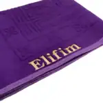 Kadınlara Özel İsimli Peluş Seccade (Mor)