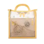 Şönil Seccade + Tesbih + Boncuklu Zikirmatik Hediye Seti (Astarsız, Gold)