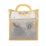 Şönil Seccade + Tesbih + Boncuklu Zikirmatik Hediye Seti (Astarsız, Gri)