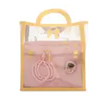 Şönil Seccade + Tesbih + Boncuklu Zikirmatik Hediye Seti (Astarsız, Pembe)