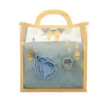 Şönil Seccade + Tesbih + Boncuklu Zikirmatik Hediye Seti (Astarsız, Turkuaz)