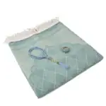 Şönil Seccade + Tesbih + Boncuklu Zikirmatik Hediye Seti (Astarsız, Turkuaz) - Görsel 2