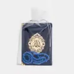 Yasinli Gül Kokulu Tesbih Hediyelik Set – Tül Keseli Çanta Boy (Şemse Lafzatullah, Lacivert)