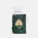 Yasinli Gül Kokulu Tesbih Hediyelik Set – Tül Keseli Çanta Boy (Şemse Lafzatullah, Yeşil)