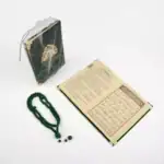 Yasinli Gül Kokulu Tesbih Hediyelik Set – Tül Keseli Çanta Boy (Şemse Lafzatullah, Yeşil) - Görsel 2
