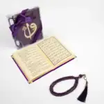 Yasinli İnci Tesbih Hediyelik Set (Çanta Boy, Elif Vav, Mor) - Görsel 2