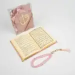Yasinli İnci Tesbih Hediyelik Set (Çanta Boy, Elif Vav, Pembe) - Görsel 2