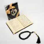 Yasinli İnci Tesbih Hediyelik Set (Çanta Boy, Elif Vav, Siyah) - Görsel 2