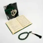 Yasinli İnci Tesbih Hediyelik Set (Çanta Boy, Elif Vav, Yeşil) - Görsel 2